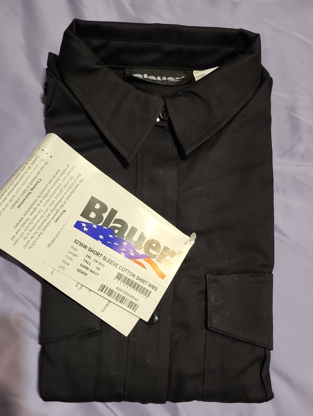 Blauer Black Short-Sleeve Cotton Shirt